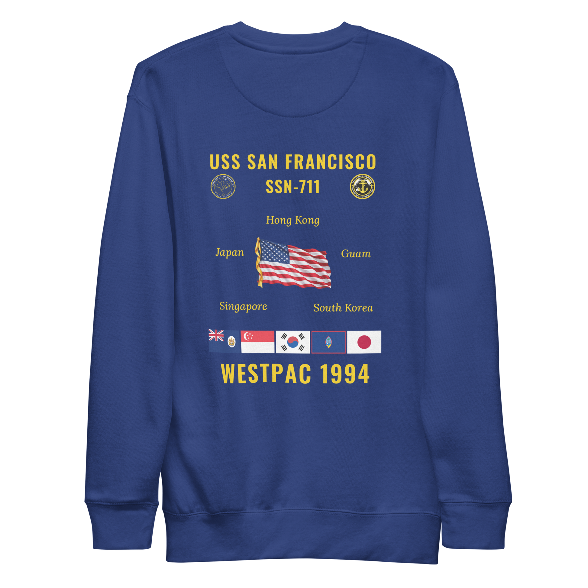 USS San Francisco (SSN-711) 1994 WestPac Cruise Sweatshirt