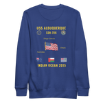 USS Albuquerque (SSN-706) 2015 Indian Ocean Cruise Sweatshirt