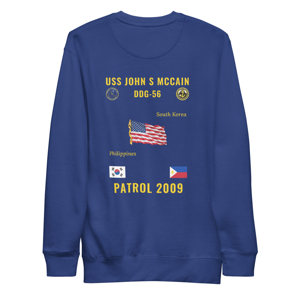 USS John S McCain (DDG-56) 2009 Patrol Cruise Sweatshirt