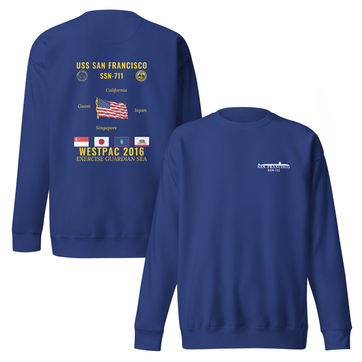 USS San Francisco (SSN-711) 2016 WestPac Cruise Sweatshirt