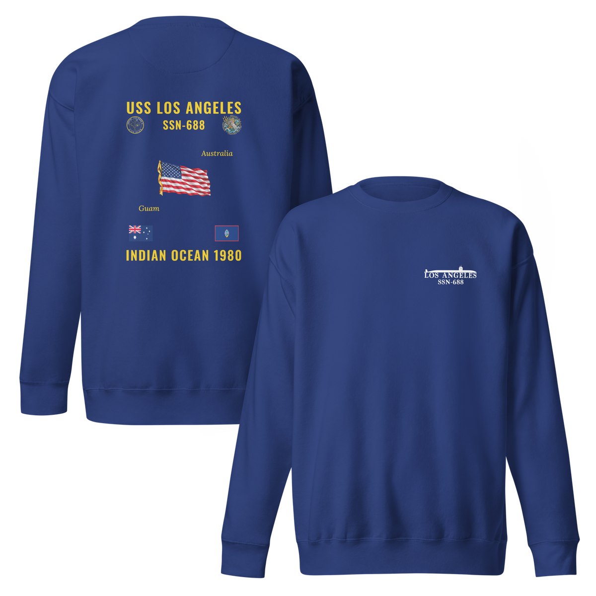 USS Los Angeles (SSN-688) 1980 Indian Ocean Cruise Sweatshirt