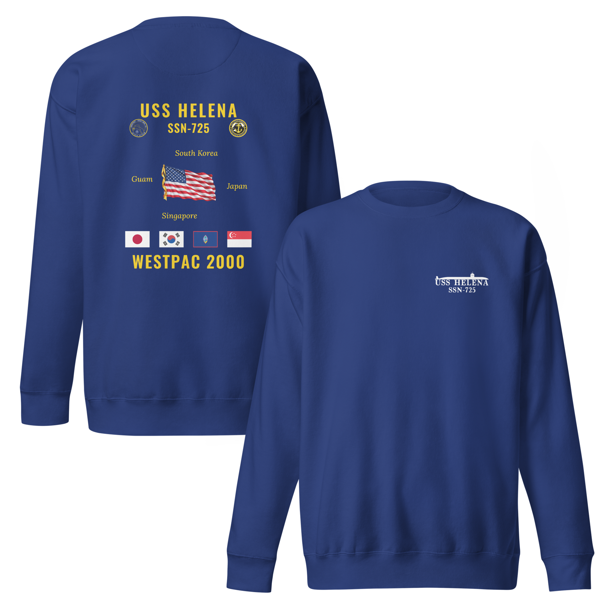 USS Helena (SSN-725) 2000 WestPac Cruise Sweatshirt