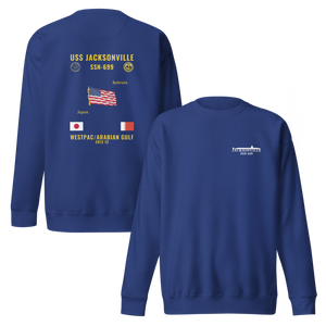 USS Jacksonville (SSN-699) 2012-13 WestPac/Arabian Gulf Cruise Sweatshirt