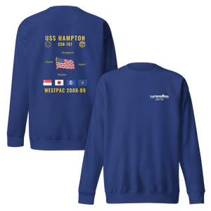 USS Hampton (SSN-767) 2008-09 WestPac Cruise Sweatshirt