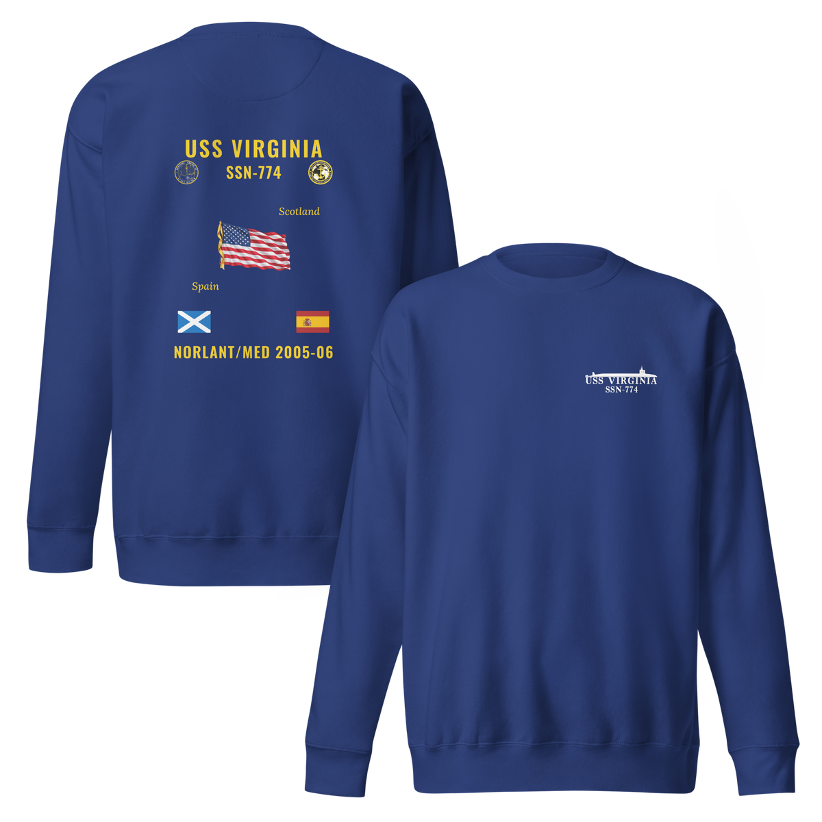 USS Virginia (SSN-774) 2005-06 NORLANT/Med Cruise Sweatshirt