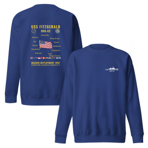 USS Fitzgerald (DDG-62) 1997 Maiden Deployment Cruise Sweatshirt