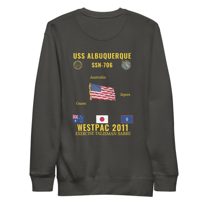 USS Albuquerque (SSN-706) 2011 WestPac Cruise Sweatshirt