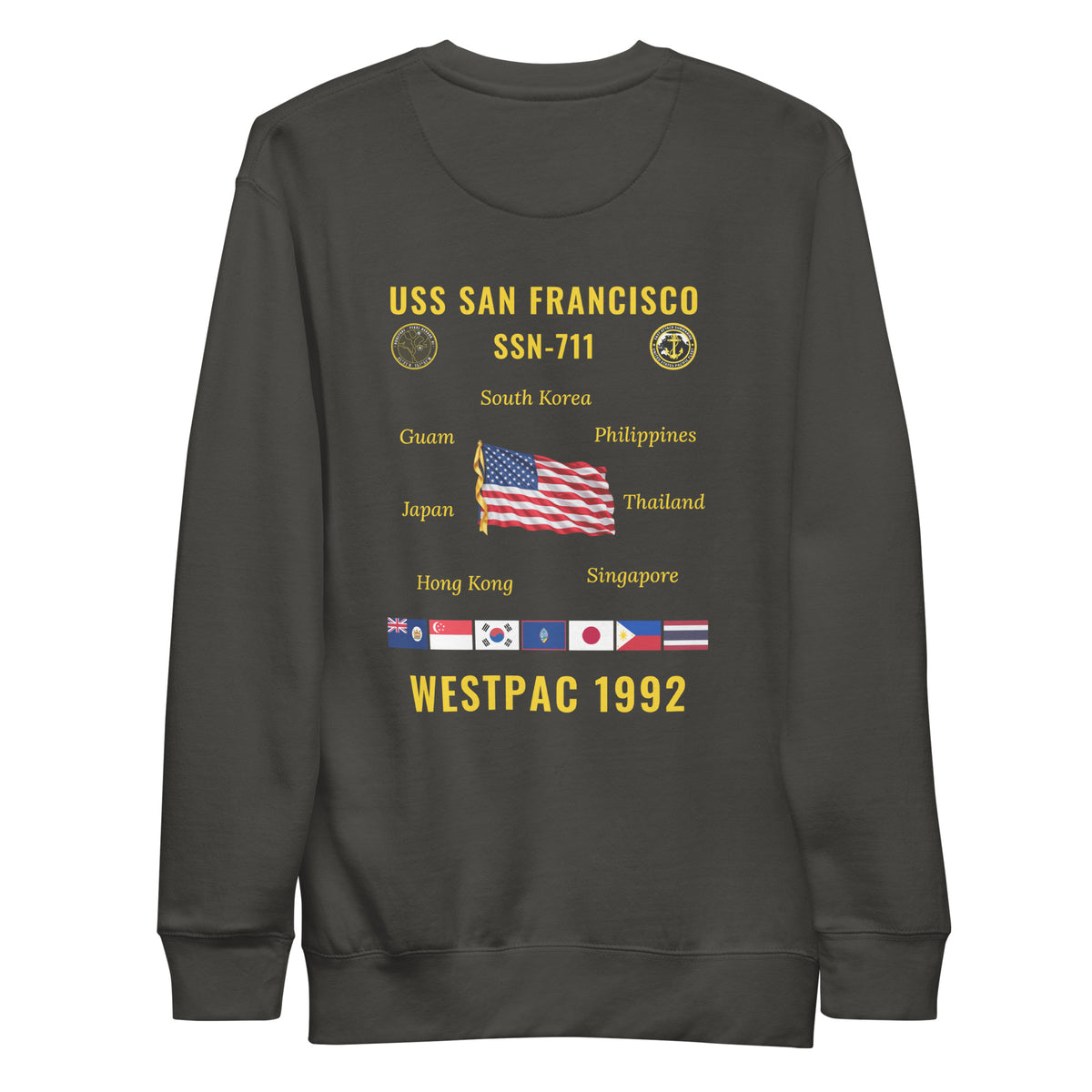 USS San Francisco (SSN-711) 1992 WestPac Cruise Sweatshirt