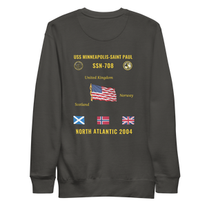 USS Minneapolis-Saint Paul (SSN-708) 2004 North Atlantic Cruise Sweatshirt