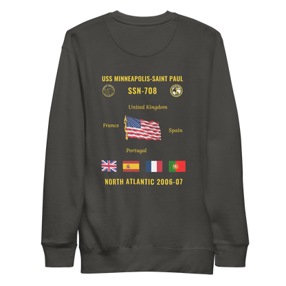 USS Minneapolis-Saint Paul (SSN-708) 2006-07 North Atlantic Cruise Sweatshirt