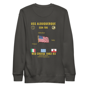 USS Albuquerque (SSN-706) 1992-93 Med Cruise Sweatshirt