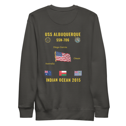 USS Albuquerque (SSN-706) 2015 Indian Ocean Cruise Sweatshirt
