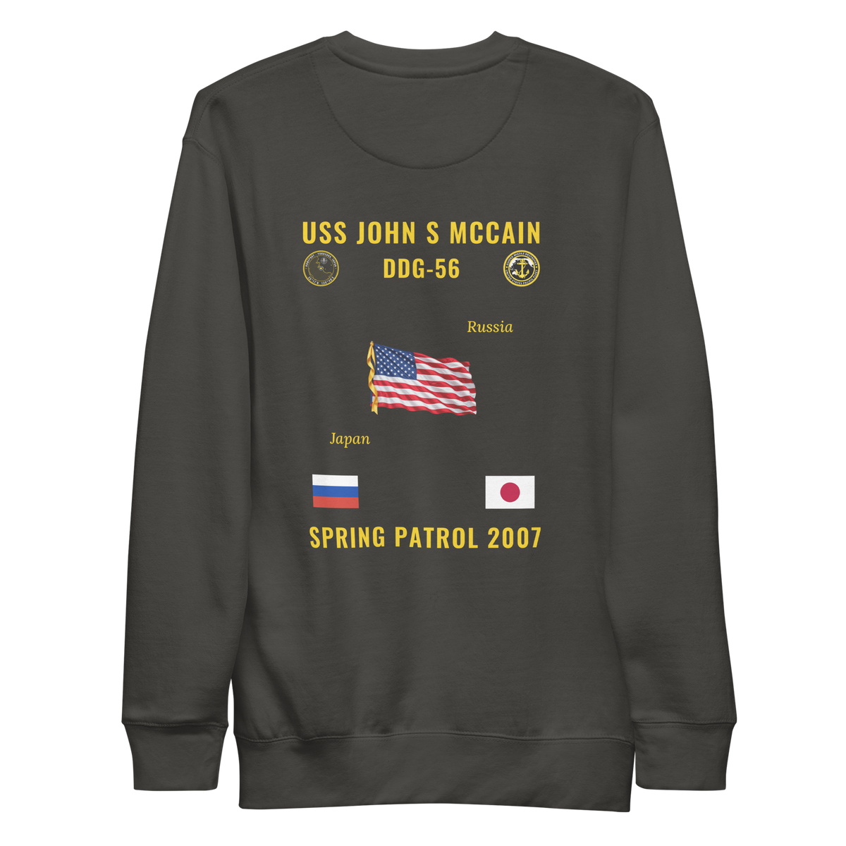 USS John S McCain (DDG-56) 2007 Spring Patrol Cruise Sweatshirt