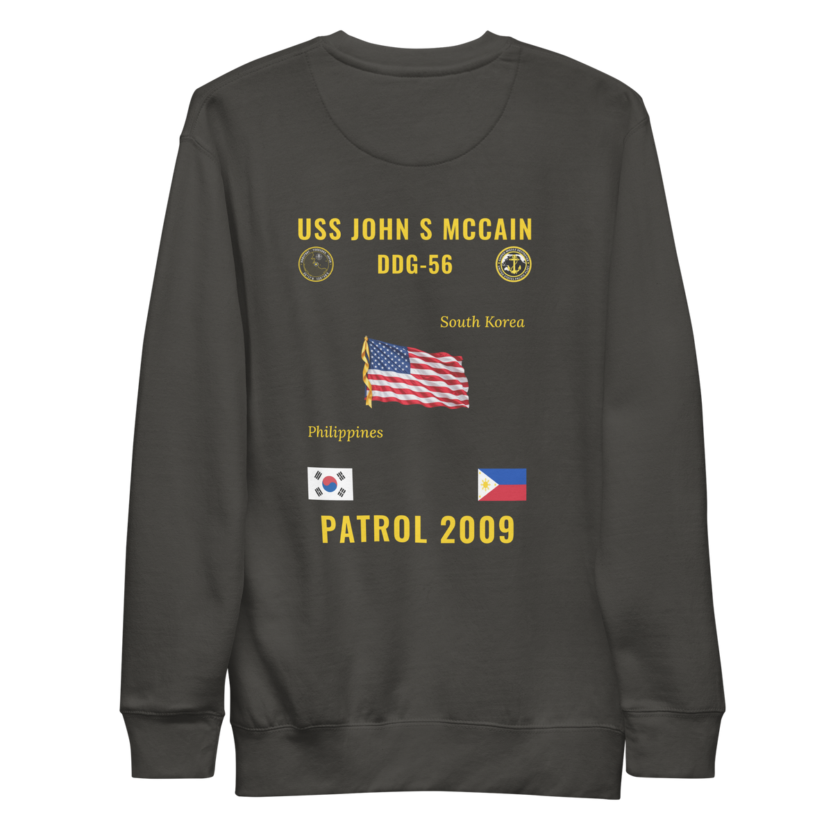 USS John S McCain (DDG-56) 2009 Patrol Cruise Sweatshirt