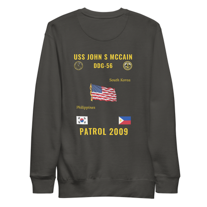 USS John S McCain (DDG-56) 2009 Patrol Cruise Sweatshirt