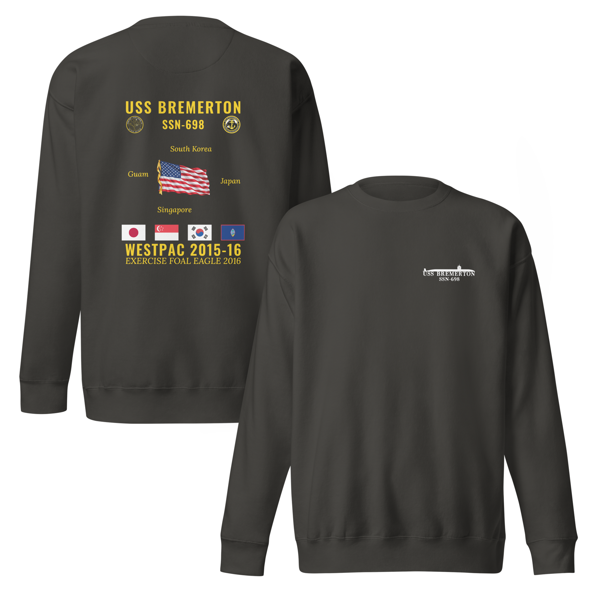 USS Bremerton (SSN-698) 2015-16 WestPac Cruise Sweatshirt
