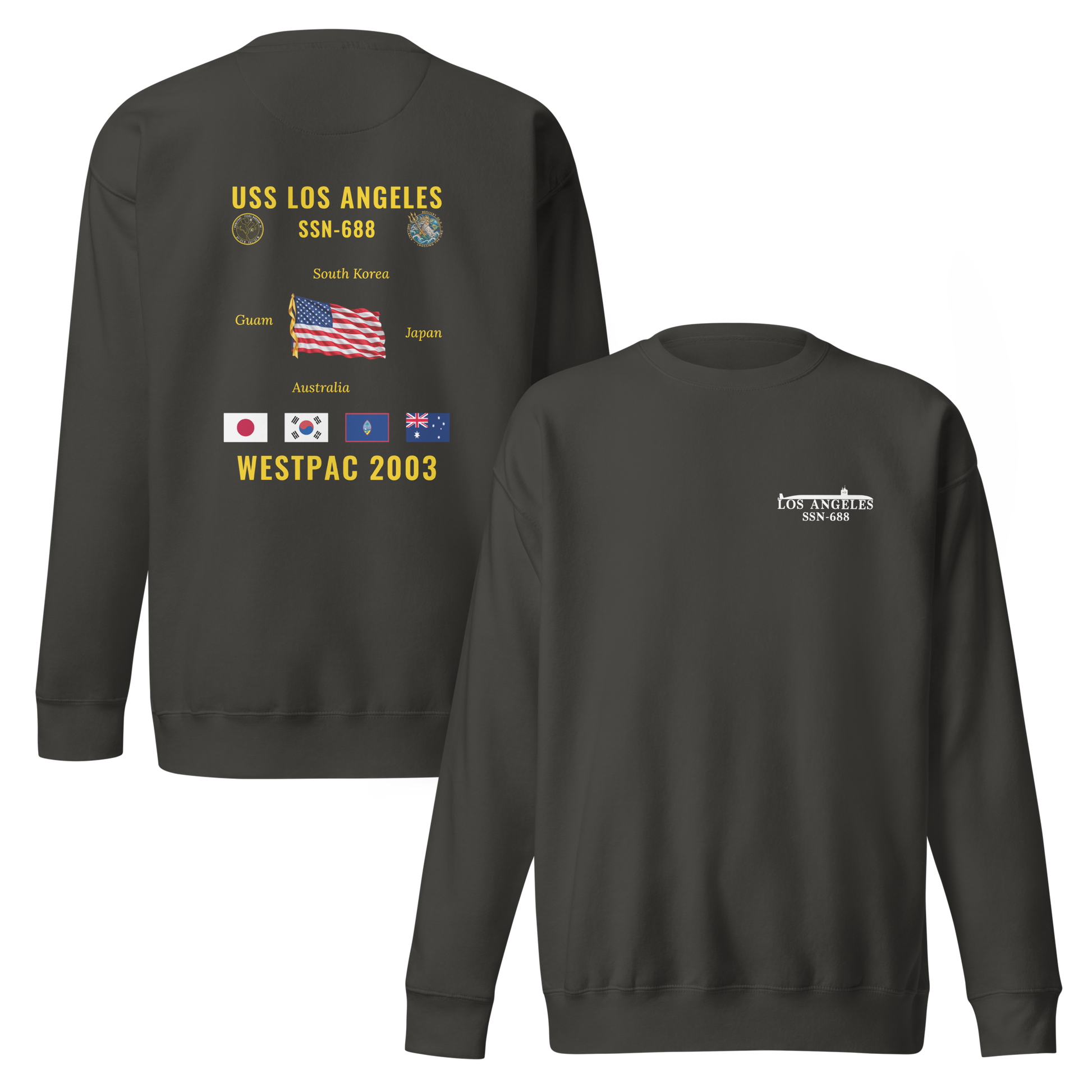 USS Los Angeles (SSN-688) 2003 WestPac Cruise Sweatshirt