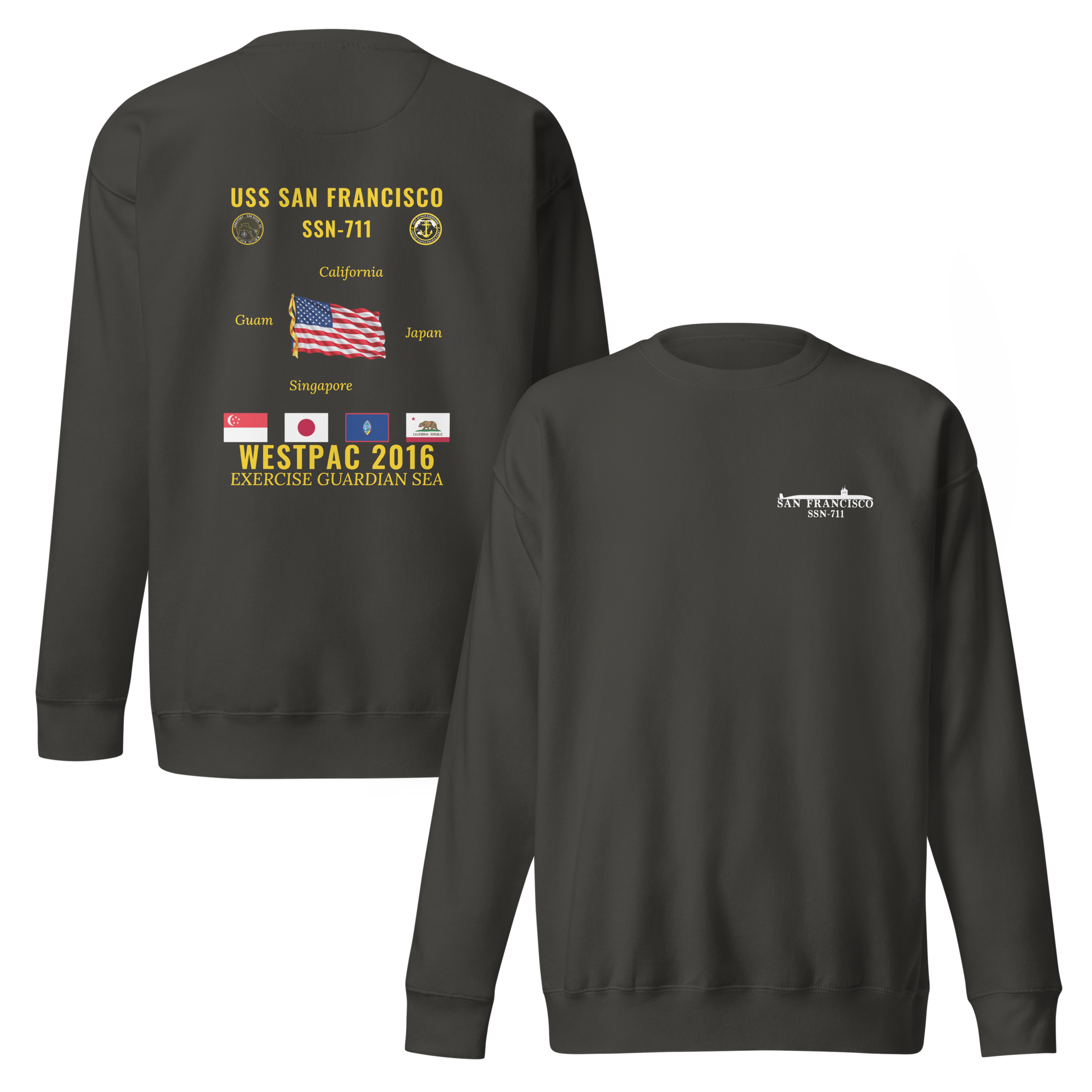 USS San Francisco (SSN-711) 2016 WestPac Cruise Sweatshirt