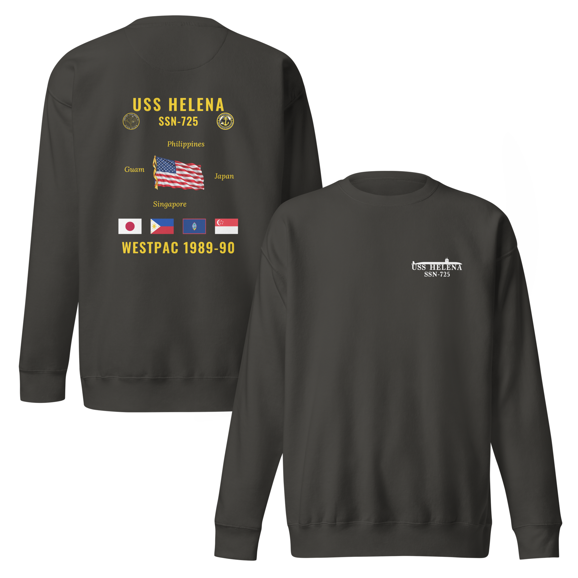 USS Helena (SSN-725) 1989-90 WestPac Cruise Sweatshirt