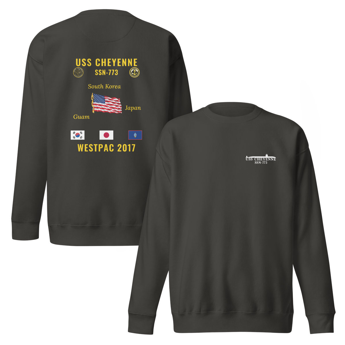 USS Cheyenne (SSN-773) 2017 WestPac Cruise Sweatshirt