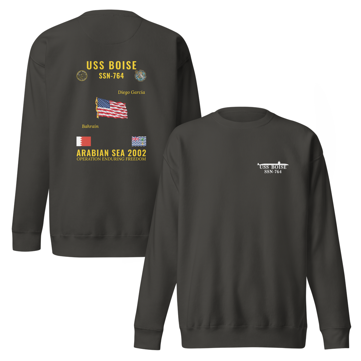 USS Boise (SSN-764) 2002 Arabian Sea Cruise Sweatshirt