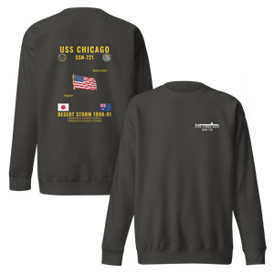 USS Chicago (SSN-721) 1990-91 Desert Storm Cruise Sweatshirt