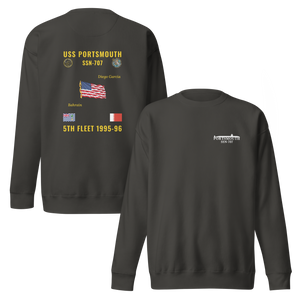 USS Portsmouth (SSN-707) 1995-96 5th Fleet Cruise Sweatshirt
