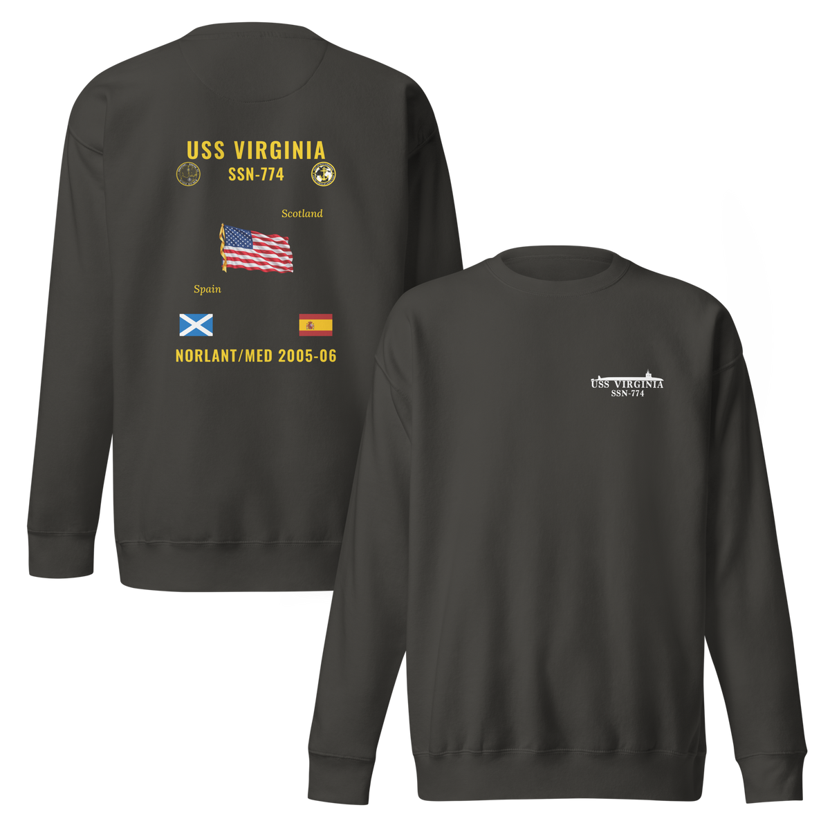 USS Virginia (SSN-774) 2005-06 NORLANT/Med Cruise Sweatshirt