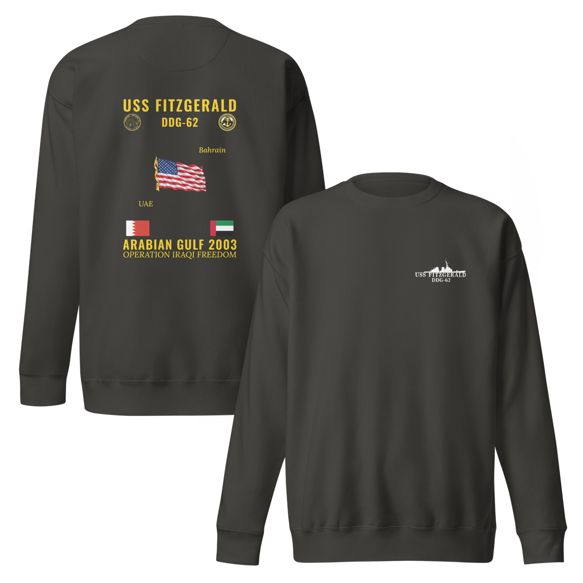USS Fitzgerald (DDG-62) 2003 Arabian Gulf Cruise Sweatshirt