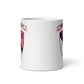 USS Chicago (CG-11) Ship's Crest Mug - Blue – front view, white, 11oz