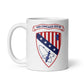 USS Chicago (CG-11) Ship's Crest Mug - Blue – left view, white, 11oz