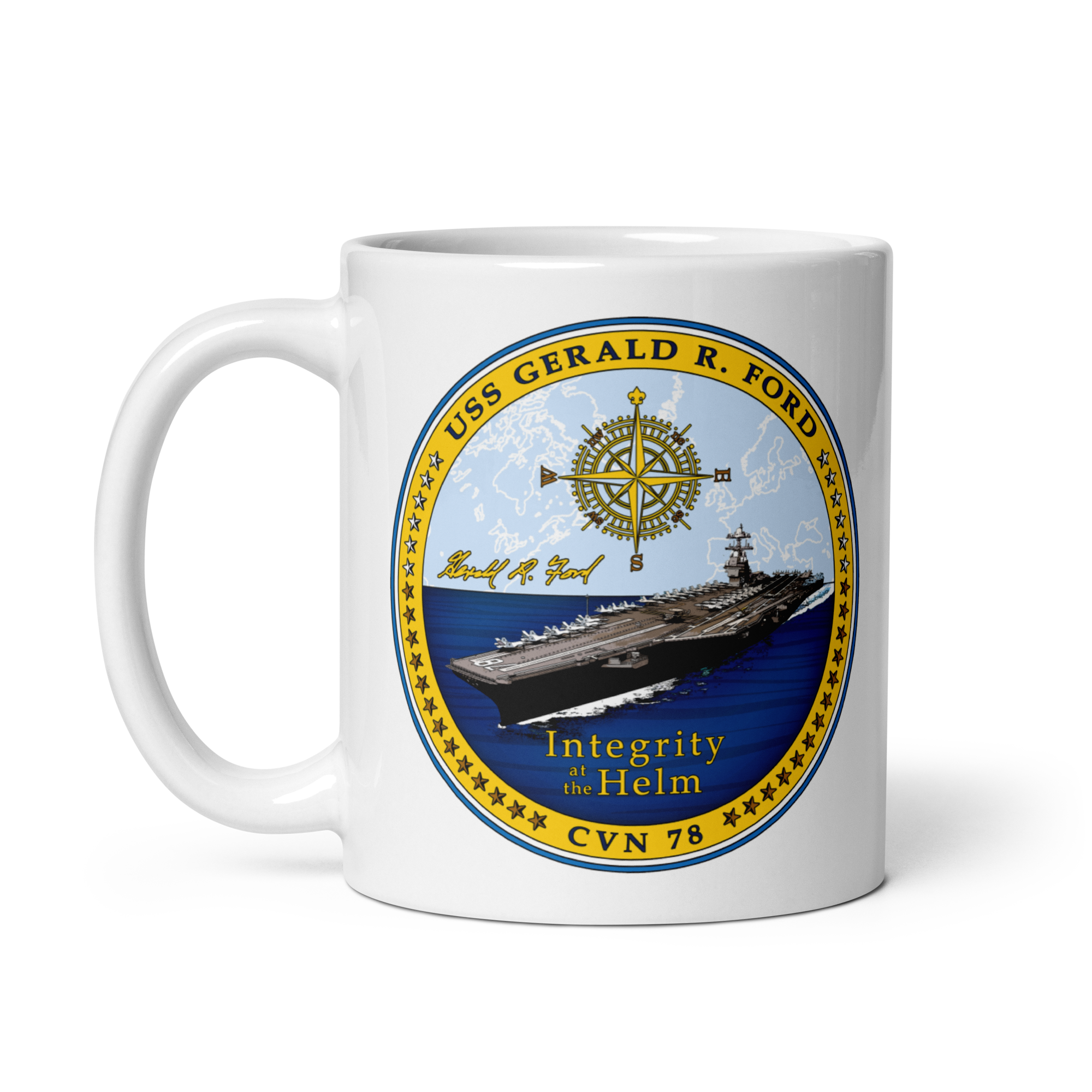 USS Gerald R. Ford (CVN-78) Ship's Crest Mug