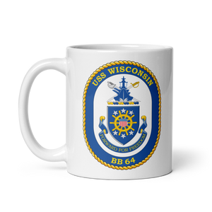 USS Wisconsin (BB-64) Ship's Crest Mug