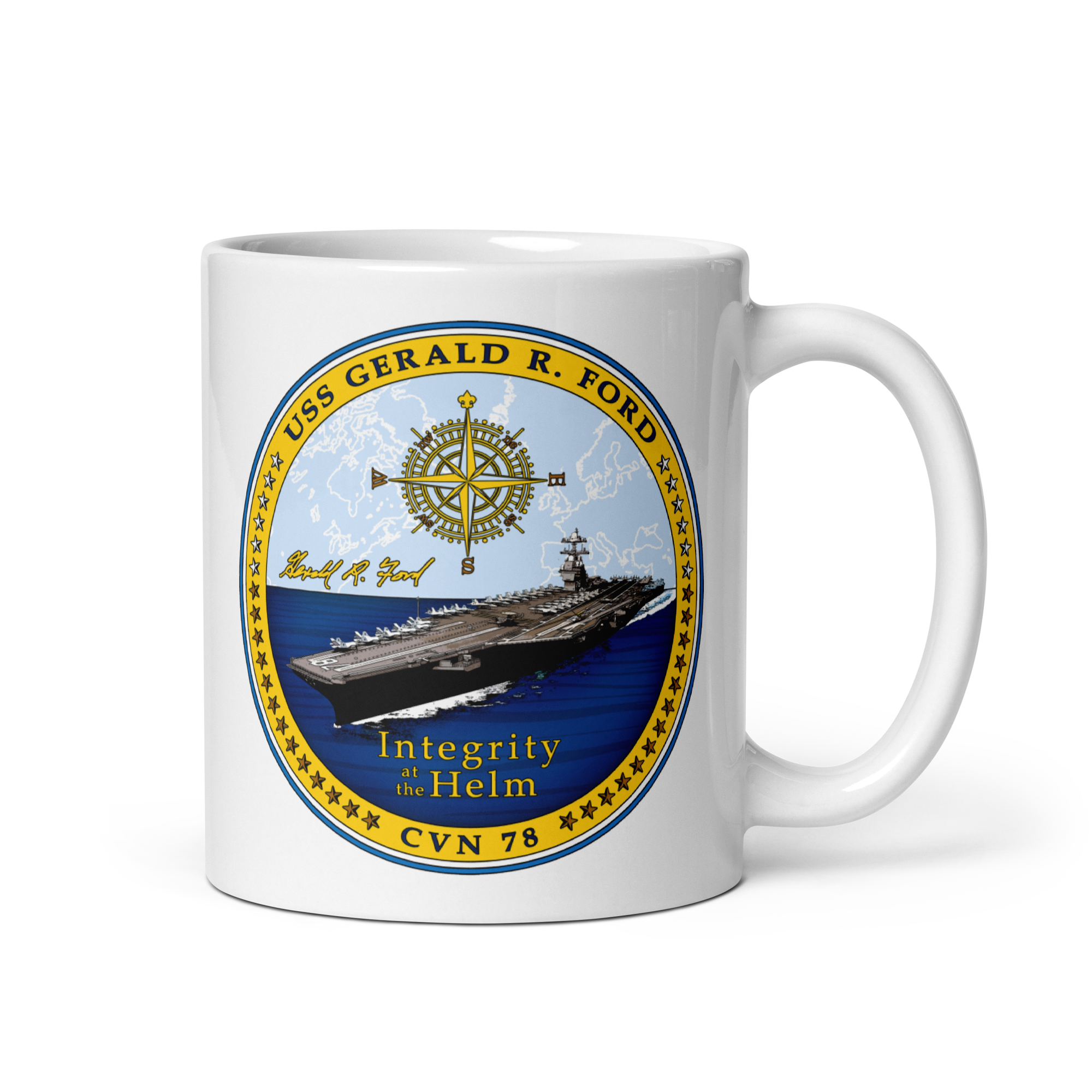 USS Gerald R. Ford (CVN-78) Ship's Crest Mug
