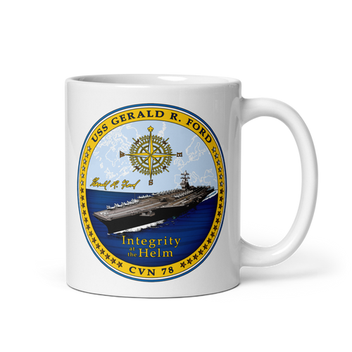 USS Gerald R. Ford (CVN-78) Ship's Crest Mug