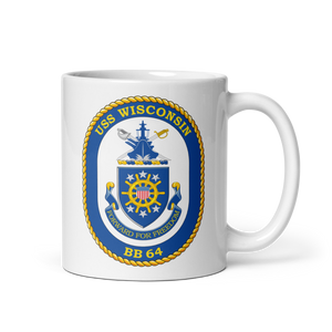 USS Wisconsin (BB-64) Ship's Crest Mug