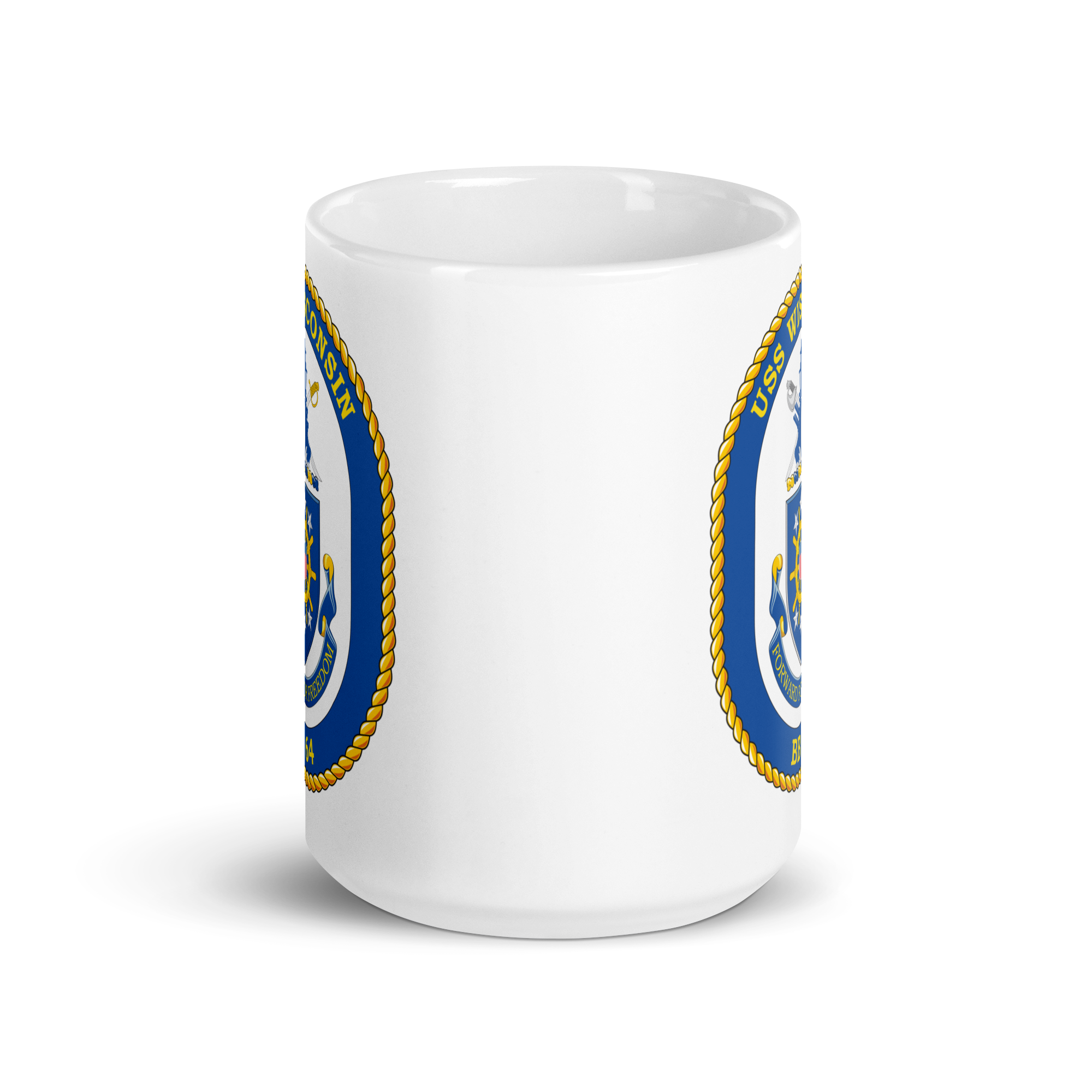 USS Wisconsin (BB-64) Ship's Crest Mug