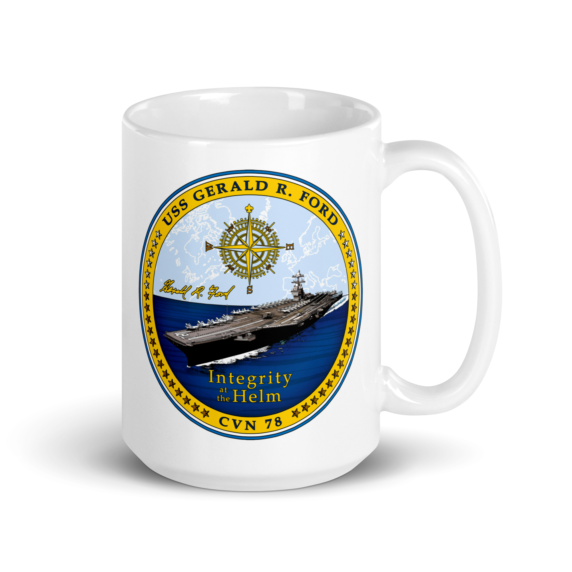 USS Gerald R. Ford (CVN-78) Ship's Crest Mug