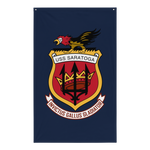 USS Saratoga (CV-60) Ship's Crest Flag – front view, white