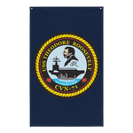 USS Theodore Roosevelt (CVN-71) Ship's Crest Flag – front view, white