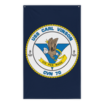 USS Carl Vinson (CVN-70) Ship's Crest Flag – front view, white