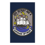USS Detroit (AOE-4) Ship's Crest Flag – front view, white