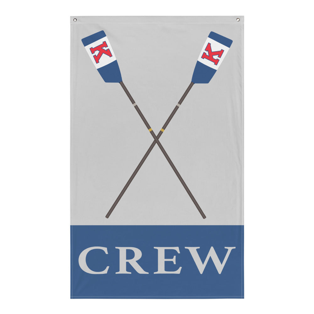 K Crew Flag – front view, white