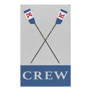 K Crew Flag – front view, white