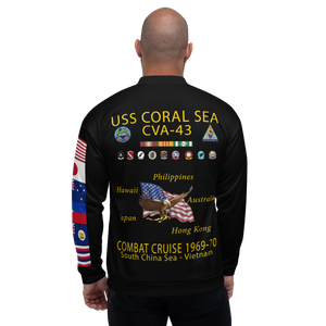 USS Coral Sea (CVA-43) 1969-70 FP Cruise Jacket - Black