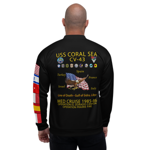 USS Coral Sea (CV-43) 1985-86 FR Cruise Jacket - Black