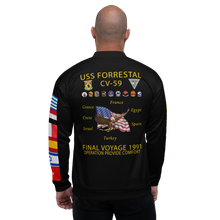 Load image into Gallery viewer, USS Forrestal (CV-59) 1991 FP Cruise Jacket - Black