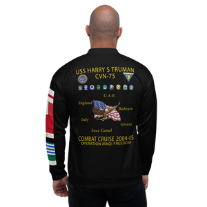 USS Harry S. Truman (CVN-75) 2004-05 FP Cruise Jacket - Black – back view, white