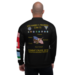 USS Harry S. Truman (CVN-75) 2010 FP Cruise Jacket - Black – back view, white