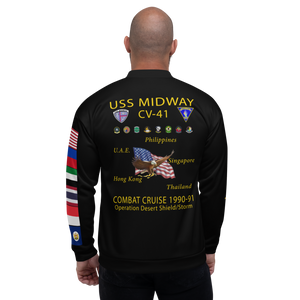 USS Midway (CV-41) 1990-91 FP Cruise Jacket - Black